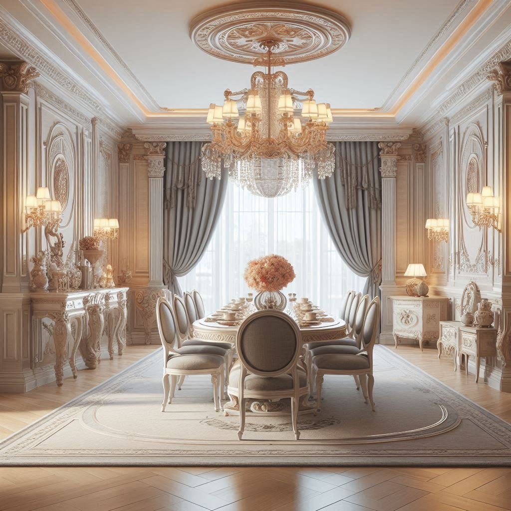 Interior Design Classic Contemporary. Soft Pastels color palette