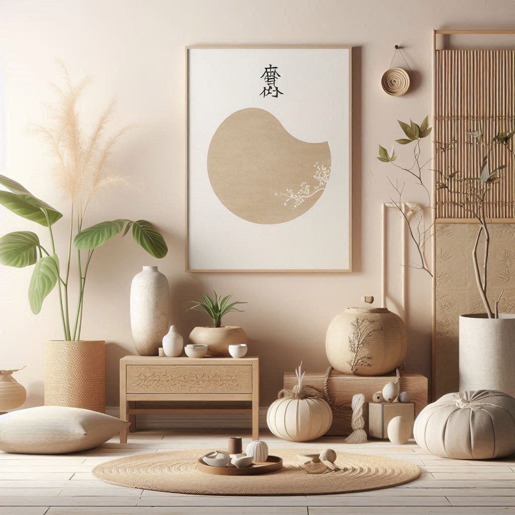 Zen Style Interior Design. Natural Elements. Plants. Tidy. Uncluttered.