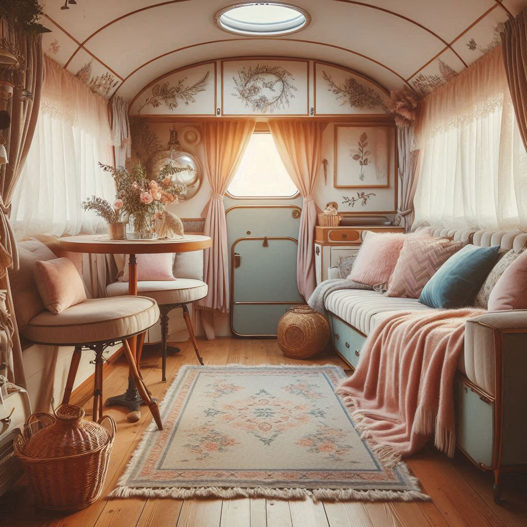 Caravan Interior Design. Soft lighting. Use soft colors. 