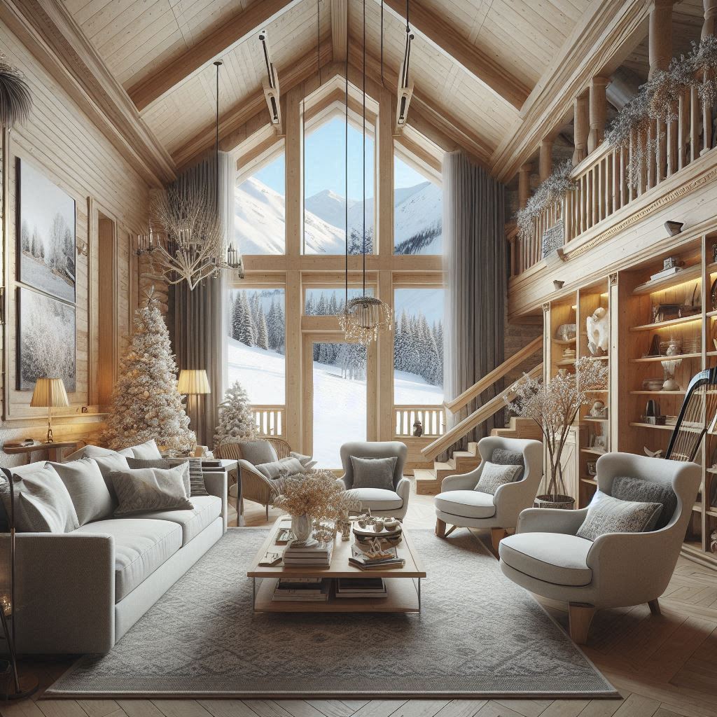 Ski Lodge Interior Design. Neutral Shades