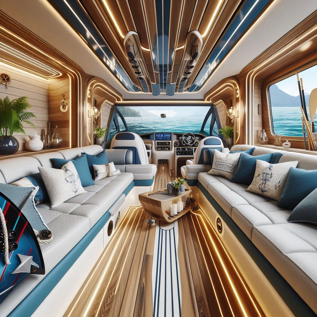 Ski Boat Interior Design Ideas. Nautical-Inspired Colors