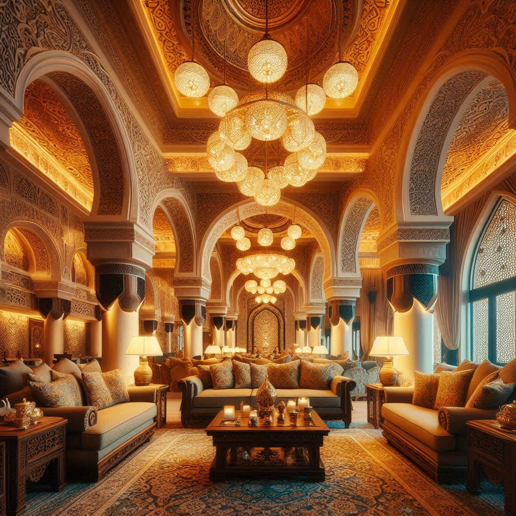 Arabic Majlis Interior Design. Lighting