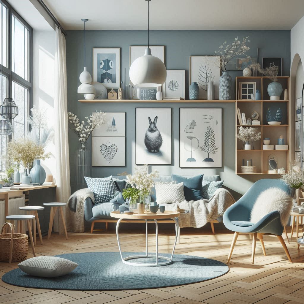 Scandinavian Interior Design Shop. Cool Blues Color Palettes