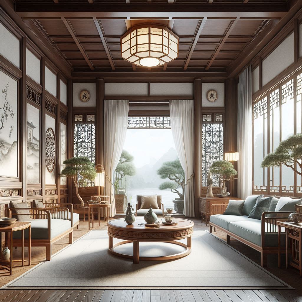 Chinese Traditional Interior Design. simple elegant furniture