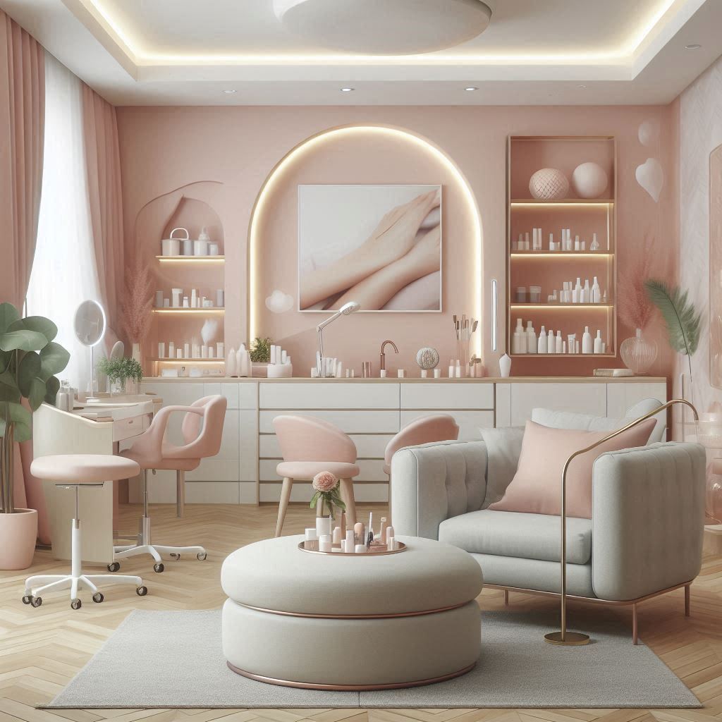 Beauty Clinic Interior. Soothing Colors