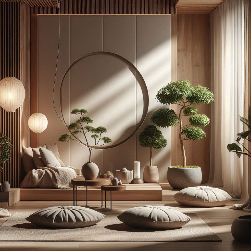 contemporary zen interior design. plants