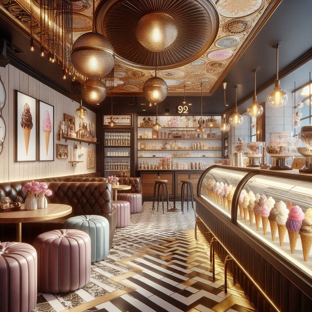 Ice Cream Parlour Interior Design