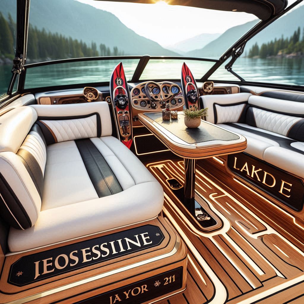 Ski Boat Interior Design Ideas. personal touches. name engraves