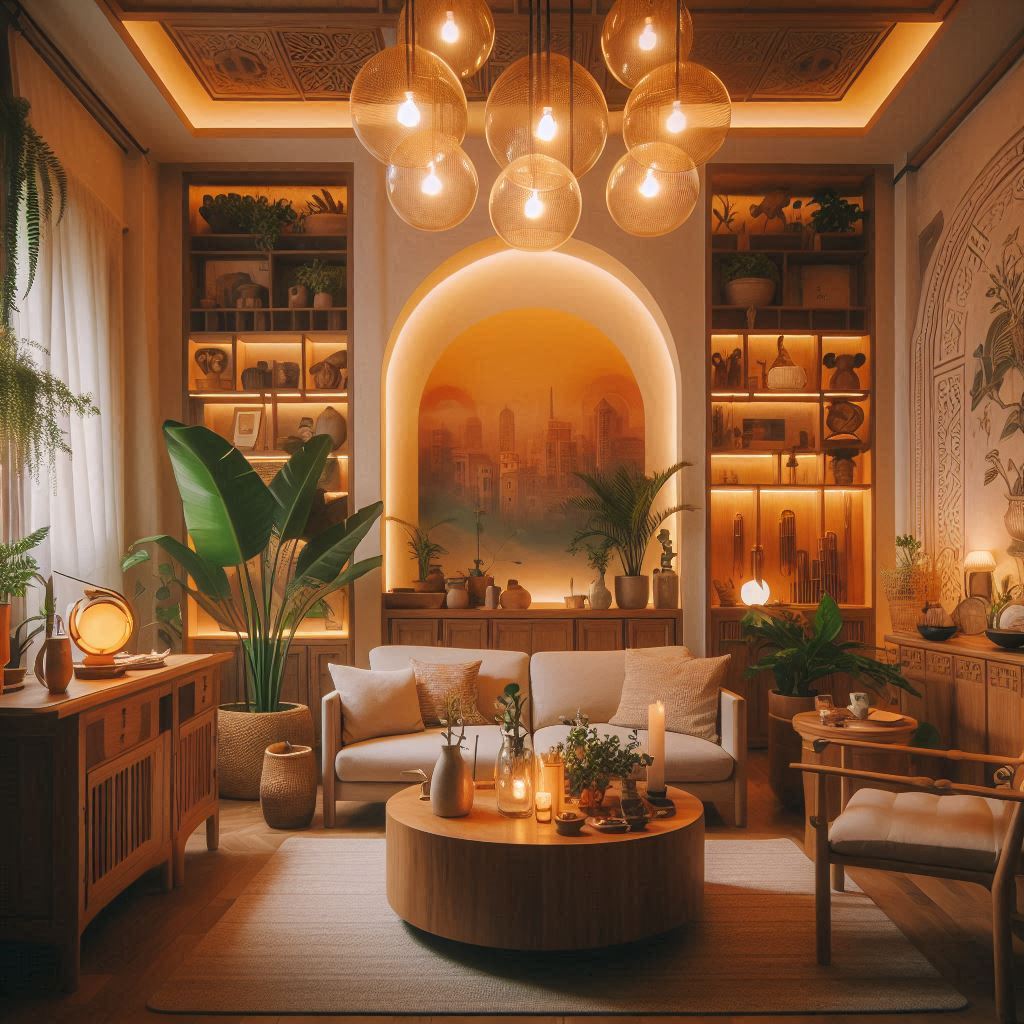 Filipino Interior Design. Warm lighting