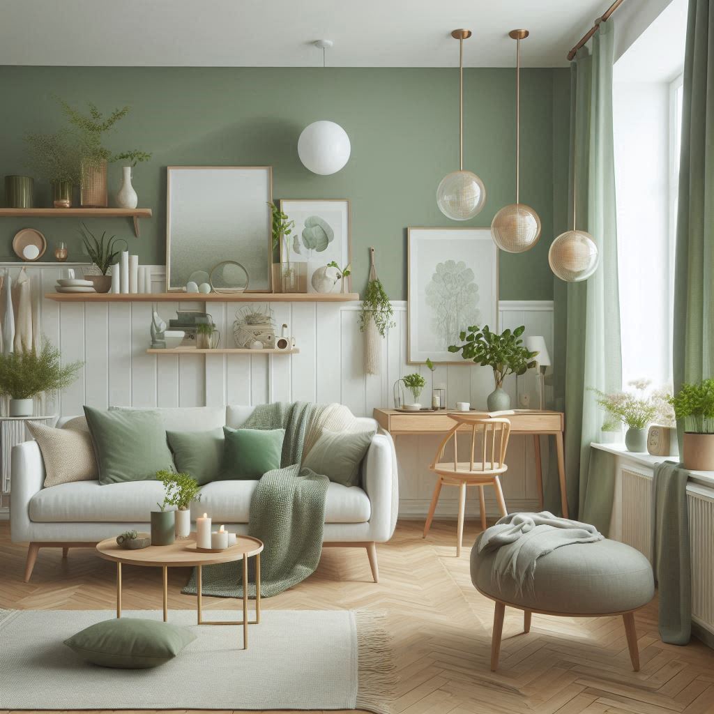 Scandinavian Interior Design Shop. Gentle Greens Color Palettes