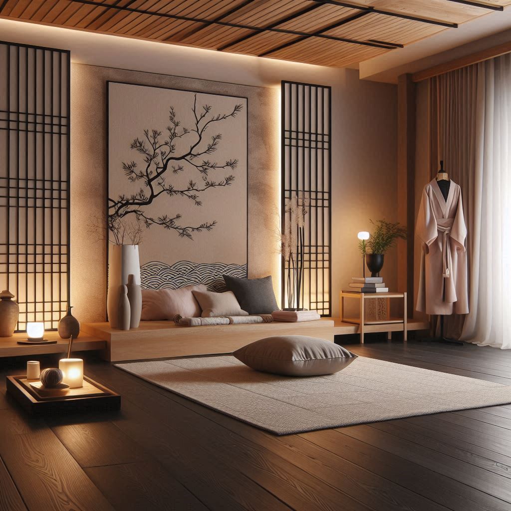 contemporary zen interior design. soft lighting. soft lighting