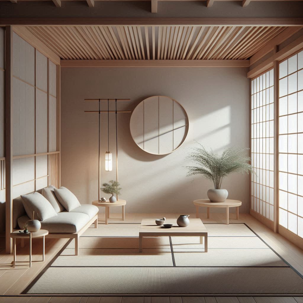 Zen Japanese Interior Design. simplicity. furniture with clean lines and minimal ornamentation